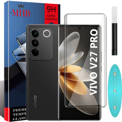 MHB Edge To Edge Tempered Glass for Vivo V27 Pro(Pack of 1)