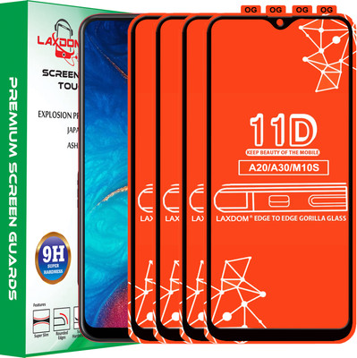 Laxdom Edge To Edge Tempered Glass for SAMSUNG GALAXY A20(Pack of 4)