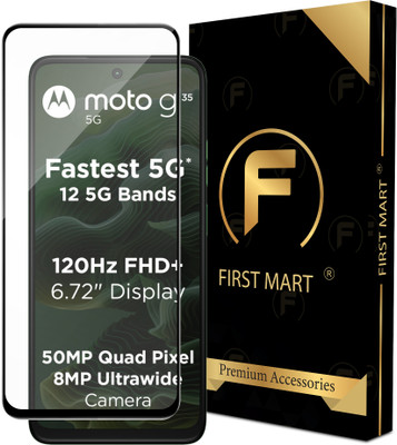 FIRST MART Edge To Edge Tempered Glass for Motorola G35 5G, Motorola G35, Moto G35 5G, Moto G35(Pack of 1)