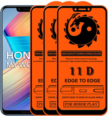 1DOLLAR Edge To Edge Tempered Glass for Honor Play -11D -9H-11D(Pack of 3)