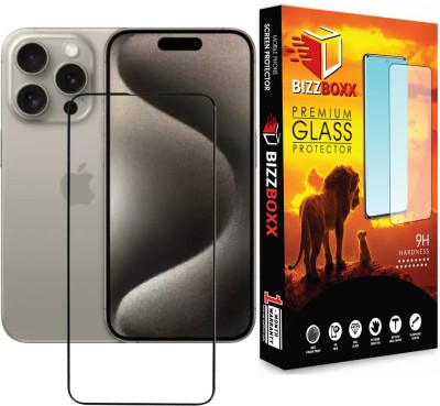 BizzBoxx Edge To Edge Tempered Glass for Apple iPhone 15 Pro Max, iPhone 15 Pro Max(Pack of 1)