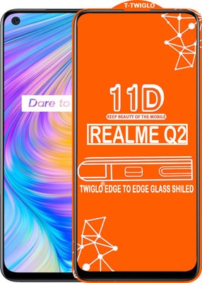 TWIGLO Edge To Edge Tempered Glass for REALME Q2(Pack of 1)