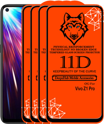 DeepzHub Edge To Edge Tempered Glass for Vivo Z1 Pro(Pack of 4)