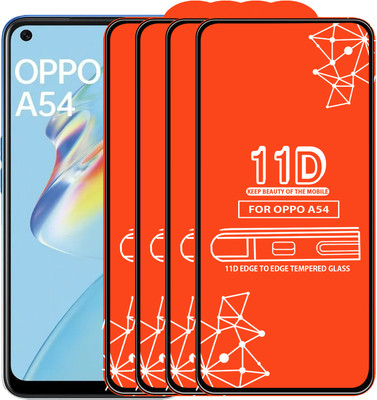 Qyist Edge To Edge Tempered Glass for Oppo A54(Pack of 4)