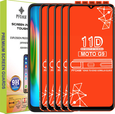 PFOAM Edge To Edge Tempered Glass for MOTO G9(Pack of 5)
