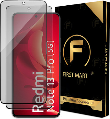 FIRST MART Edge To Edge Tempered Glass for Redmi Note 13 Pro 5G, Matte Finish Glass(Pack of 2)