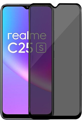 HUPSHY Edge To Edge Tempered Glass for realme C25s(Pack of 1)