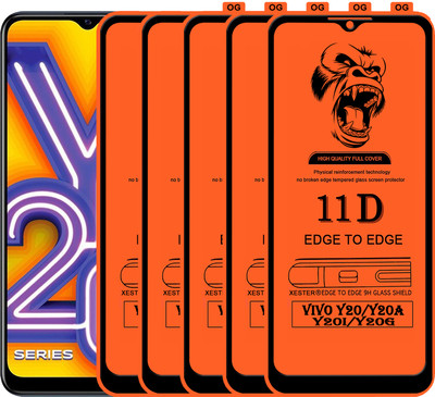 PFOAM Edge To Edge Tempered Glass for VIVO Y20A(Pack of 5)