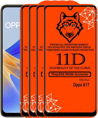 DeepzHub Edge To Edge Tempered Glass for OPPO A17(Pack of 4)