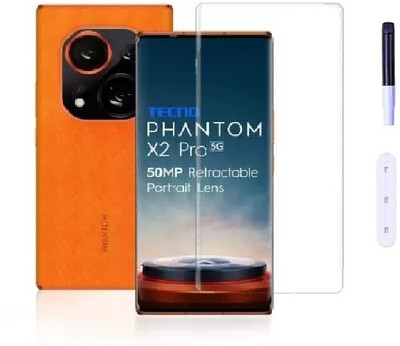 Mersal Edge To Edge Tempered Glass for Tecno Phantom X 2 Pro, UV Curved Screen Protector with Easy Installation Kit(Pack of 1)