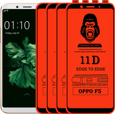 Laxdom Edge To Edge Tempered Glass for Oppo F5(Pack of 4)