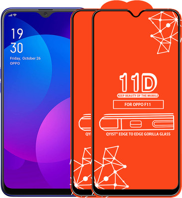 Qyist Edge To Edge Tempered Glass for Oppo F11(Pack of 2)
