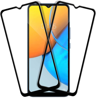 1DOLLAR Edge To Edge Tempered Glass for Tecno Pop 8-| | Full Glue Curved Tempered Glass | Bubble Free Installation |(Pack of 2)