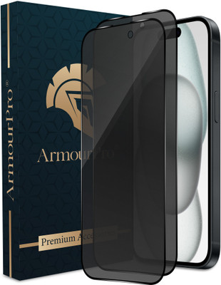 ArmourPro Edge To Edge Tempered Glass for iPhone 15, Apple iPhone 15, iPhone 14 Pro, Apple iPhone 14 Pro(Pack of 2)