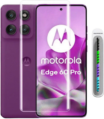 GORILLA FIVE Edge To Edge Tempered Glass for MOTOROLA Moto Edge 60 Pro 5G ( with 1 Cable Protector )(Pack of 1)