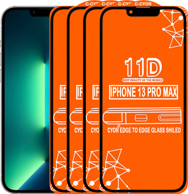 CYOR Edge To Edge Tempered Glass for IPHONE 13 PRO MAX(Pack of 4)