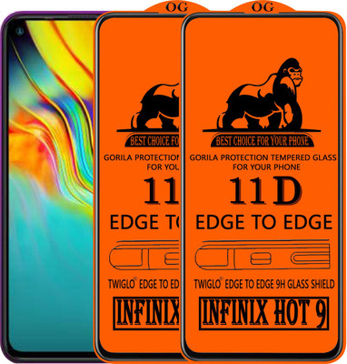 TWIGLO Edge To Edge Tempered Glass for INFINIX HOT 9(Pack of 2)