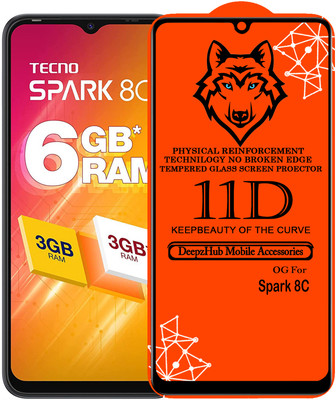 DeepzHub Edge To Edge Tempered Glass for Tecno Spark 8C(Pack of 1)