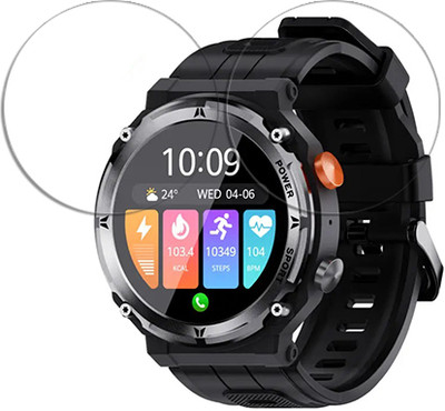 SOMTONE Edge To Edge Tempered Glass for Maxtop C21 PRO Rugged Sport Smart Watch 1.39 inch SMARTWATCH SCREEN GUARD(Pack of 2)