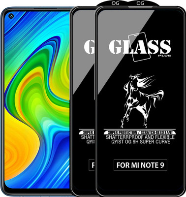 Qyist Edge To Edge Tempered Glass for REDMI NOTE 9(Pack of 2)