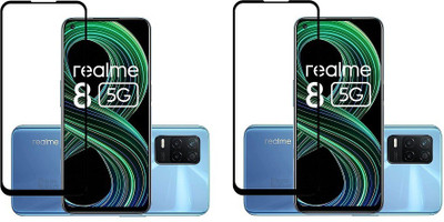 NIMMIKA ENTERPRISES Edge To Edge Tempered Glass for Realme Q3 5G(Comprehensive protection | High-quality material | Multi-layered coating)(Pack of 2)
