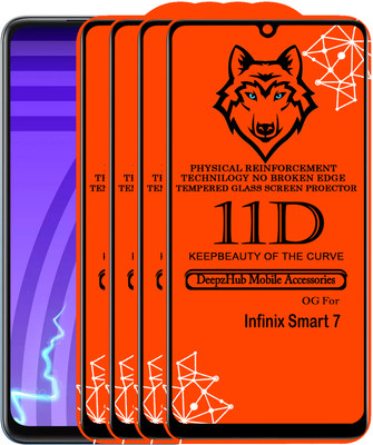 CRodible Edge To Edge Tempered Glass for Infinix SMART 7(Pack of 4)