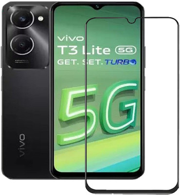 O2MG Edge To Edge Tempered Glass for vivo T3 Lite 5G, vivo T3 Lite(Pack of 1)