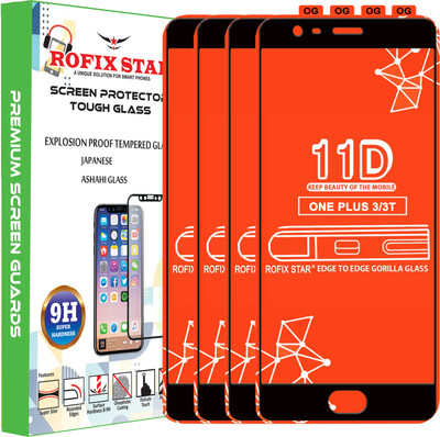 Rofix star Edge To Edge Tempered Glass for OnePlus 3T(Pack of 4)