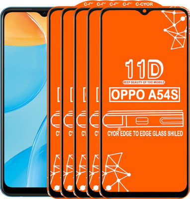 CYOR Edge To Edge Tempered Glass for OPPO A54S(Pack of 5)