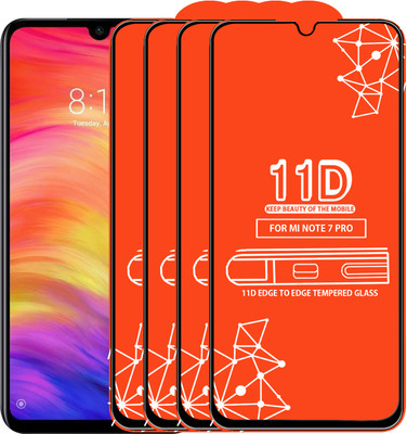Roxel Edge To Edge Tempered Glass for Mi Note 7 Pro(Pack of 4)