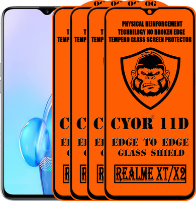 CYOR Edge To Edge Tempered Glass for REALME X2(Pack of 4)