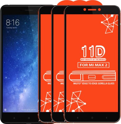 MGito Edge To Edge Tempered Glass for Mi Max 2(Pack of 3)