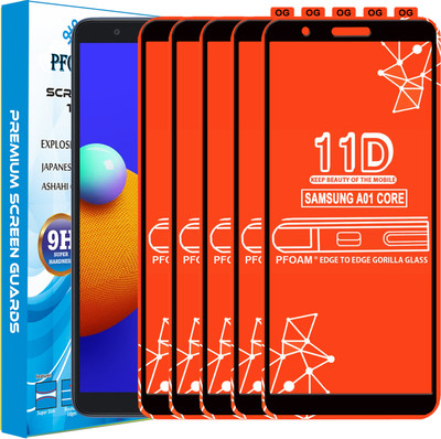 PFOAM Edge To Edge Tempered Glass for SAMSUNG GALAXY A01 CORE(Pack of 5)