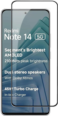 EITANSHA CREATION Edge To Edge Tempered Glass for Redmi Note 14 SE, Redmi Note 14 SE 5G, Redmi Note 14, Redmi Note 14 5G(Pack of 1)