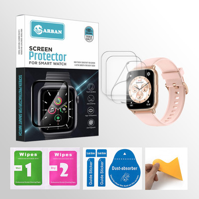ARBAN Edge To Edge Tempered Glass for Amazfit Pop 2 Smartwatch 3 PROTECTOR + 3 WIPES + 3 DUST REMOVAL STICKER + 1 WIPER(Pack of 3) ARBAN Edge To Edge Tempered Glass for Amazfit Pop 2 Smartwatch 3 PROTECTOR + 3 WIPES + 3 DUST REMOVAL STICKER + 1 WIPER(Pack of 3)