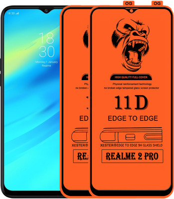 PFOAM Edge To Edge Tempered Glass for Realme 2 Pro(Pack of 2)
