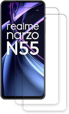 ARBAN Edge To Edge Tempered Glass for Realme Narzo N55 TEMPERED GUARD FRONTP2(Pack of 2)