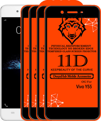 CRodible Edge To Edge Tempered Glass for VIVO Y55(Pack of 4)