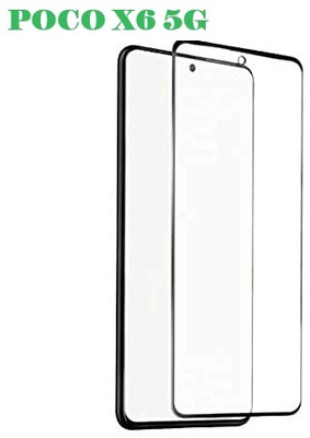 LIKEDESIGN Edge To Edge Tempered Glass for POCO X6 5G(Pack of 1)