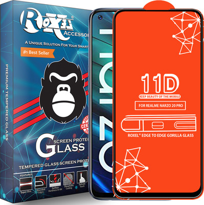 Roxel Edge To Edge Tempered Glass for Realme Narzo 20 Pro(Pack of 1)