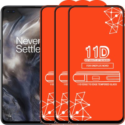 Roxel Edge To Edge Tempered Glass for Oneplus Nord(Pack of 3)