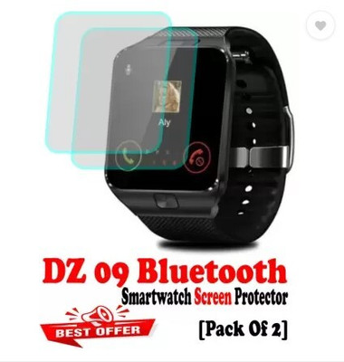 Pushpa Edge To Edge Tempered Glass for Mw MIZCO DZ09 Bluetooth Headset With Touch WATCH ( only screen guard ) 02.612(Pack of 2)