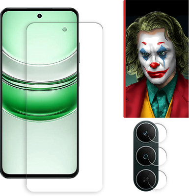 ARBAN Edge To Edge Tempered Glass for Realme C71 4G Tempered Screen Protector | Anti-Scratch | Edge to Edge Full Coverage | 9H Hardness ( 1 FRONT SCREEN GUARD + 1 CAMERA LENS PROTECTOR + 1 FREE BACK EMBOSSED SKIN026 )(Pack of 1)