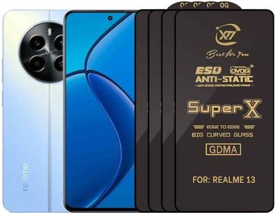 GDMA Edge To Edge Tempered Glass for REALME 13 4G(Pack of 4)