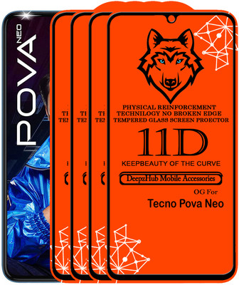 DeepzHub Edge To Edge Tempered Glass for Tecno Pova Neo(Pack of 4)