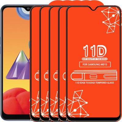Qyist Edge To Edge Tempered Glass for Samsung Galaxy M01S(Pack of 5)