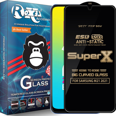 Roxel Edge To Edge Tempered Glass for SAMSUNG M21 2021(Pack of 1)