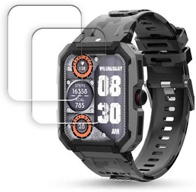 SOMTONE Edge To Edge Tempered Glass for Pebble Dare 2.01 inch SMARTWATCH SCREEN GUARD(Pack of 2)