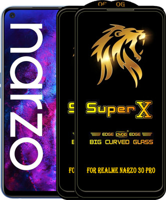 PFOAM Edge To Edge Tempered Glass for REALME NARZO 30 PRO(Pack of 2)