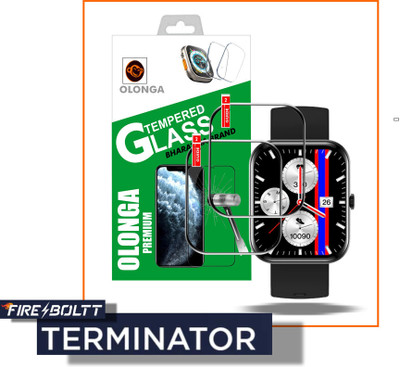 FINCH Edge To Edge Tempered Glass for FIRE BOLTT TERMINATOR SMARTWATCH(Pack of 2)